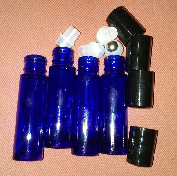1 Roller Bottle Cobalt Royal Blue Glass Empty for Scent Oil Skin Treatments Oils - Picture 3 of 8